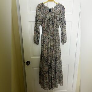 Kate and Lily Paisley Long Sleeve Maxi‎ Dress Sz 6 Easter Cottagecore Boho